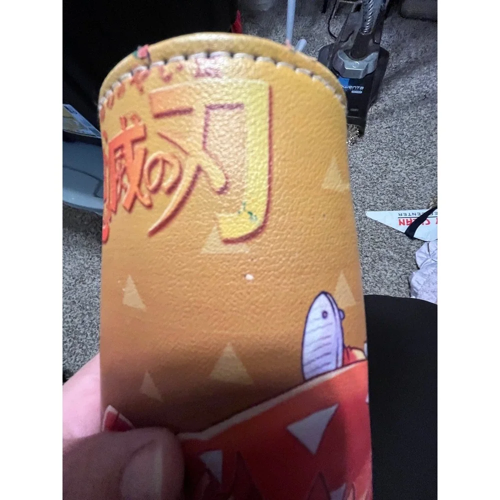 Demon Slayer Zenitsu Agatsuma Roll-Up Pencil Case Pouch La Bagagerie Orange